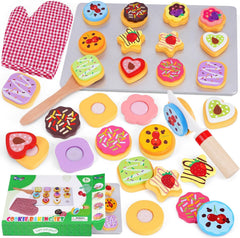 KMTJT slice-and-bake wooden cookies set for imaginative play