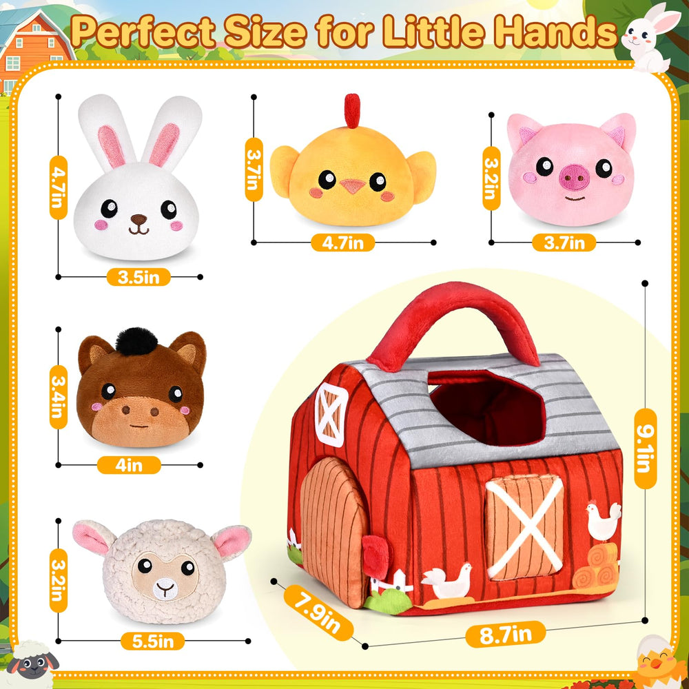KMUYSL plush piglet with crinkle and rattle for busy hands