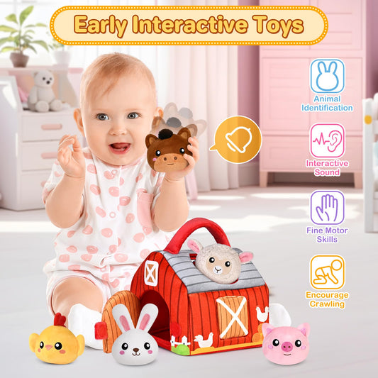 KMUYSL plush rabbit with crinkle sounds for tactile exploration