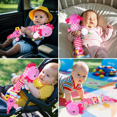 KMUYSL pink axolotl plush, a gentle newborn gift for exploration