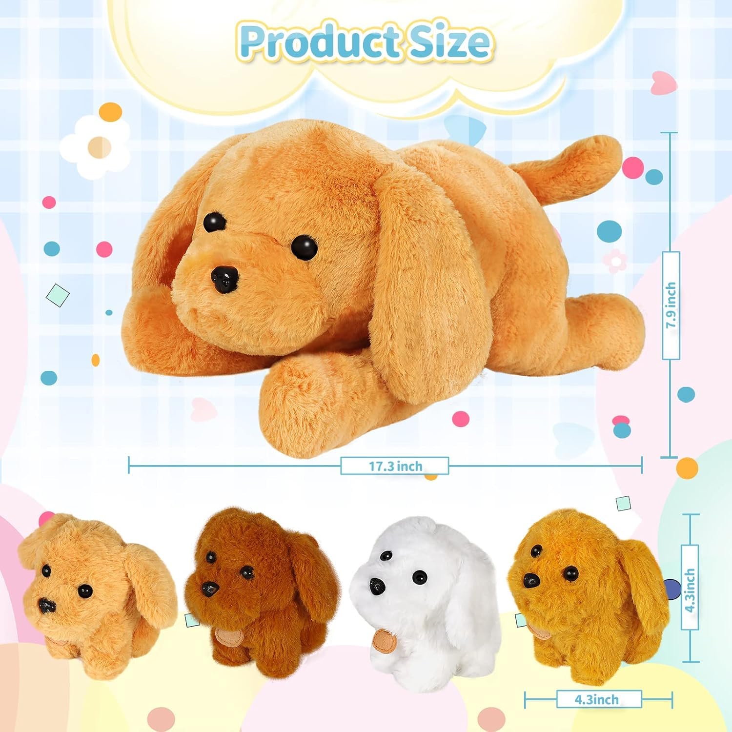 KMUYSL 16-inch mommy dog plush perfect for comforting hugs
