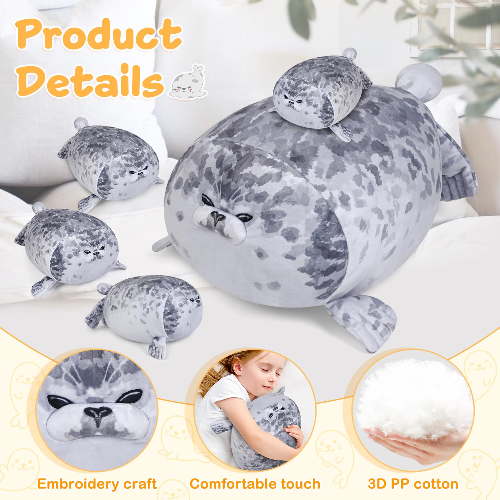 KMUYSL mommy seal set with zipper surprise fuels imaginative pretend play.