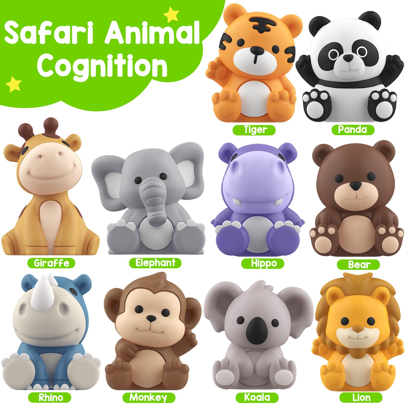 KMUYSL safari tiger figure supports fine motor skills and pretend play.