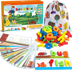 KMUYSL See and Spell flashcards boost early literacy through interactive word-building.