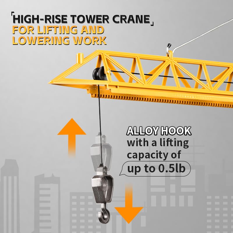 KNACKTOYZ DIY Tower Crane remote range up to 100 ft for distant control