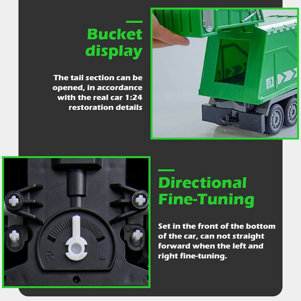 KNACKTOYZ garbage truck back tank lift for interactive loading play.