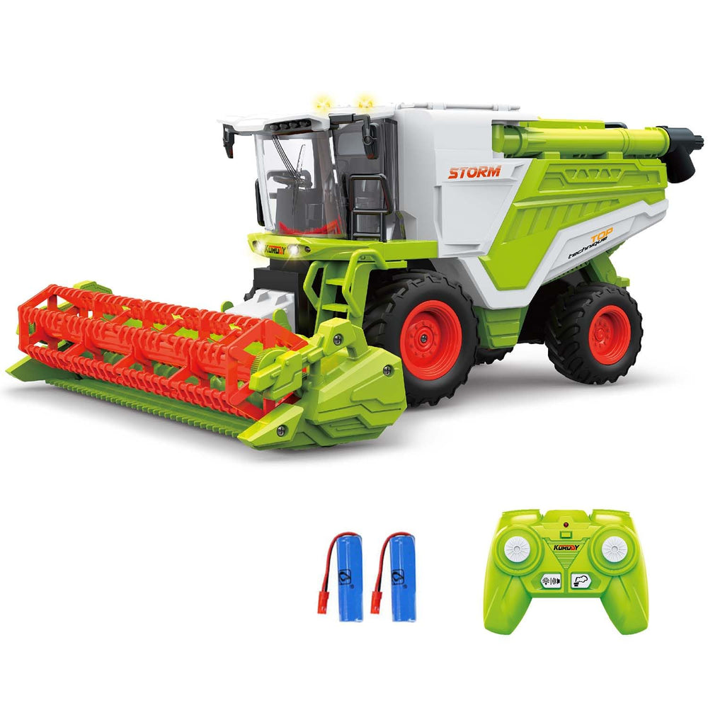 KNACKTOYZ RC Farm Tractor Toy front view for kids, realistic details boost imaginative play