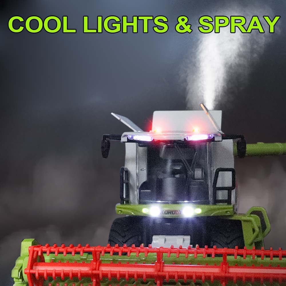 KNACKTOYZ RC Farm Tractor Toy wheat harvester feature supports varied pretend farming
