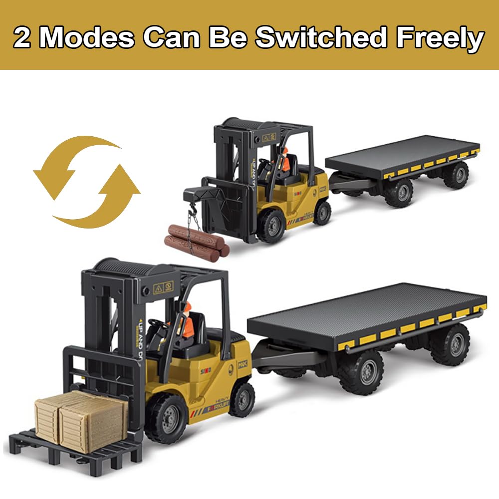 KNACKTOYZ RC forklift showcasing lights and sounds for immersive play