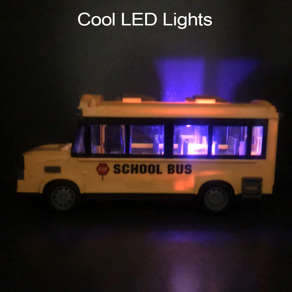 KNACKTOYZ RC School Bus remote control for precise steering and action.