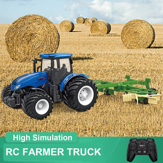 KNACKTOYZ RC farm tractor features a rearview mirror for authentic field viewing