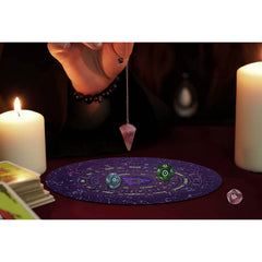 Knana tarot pendulum set creates a mystic atmosphere during readings.