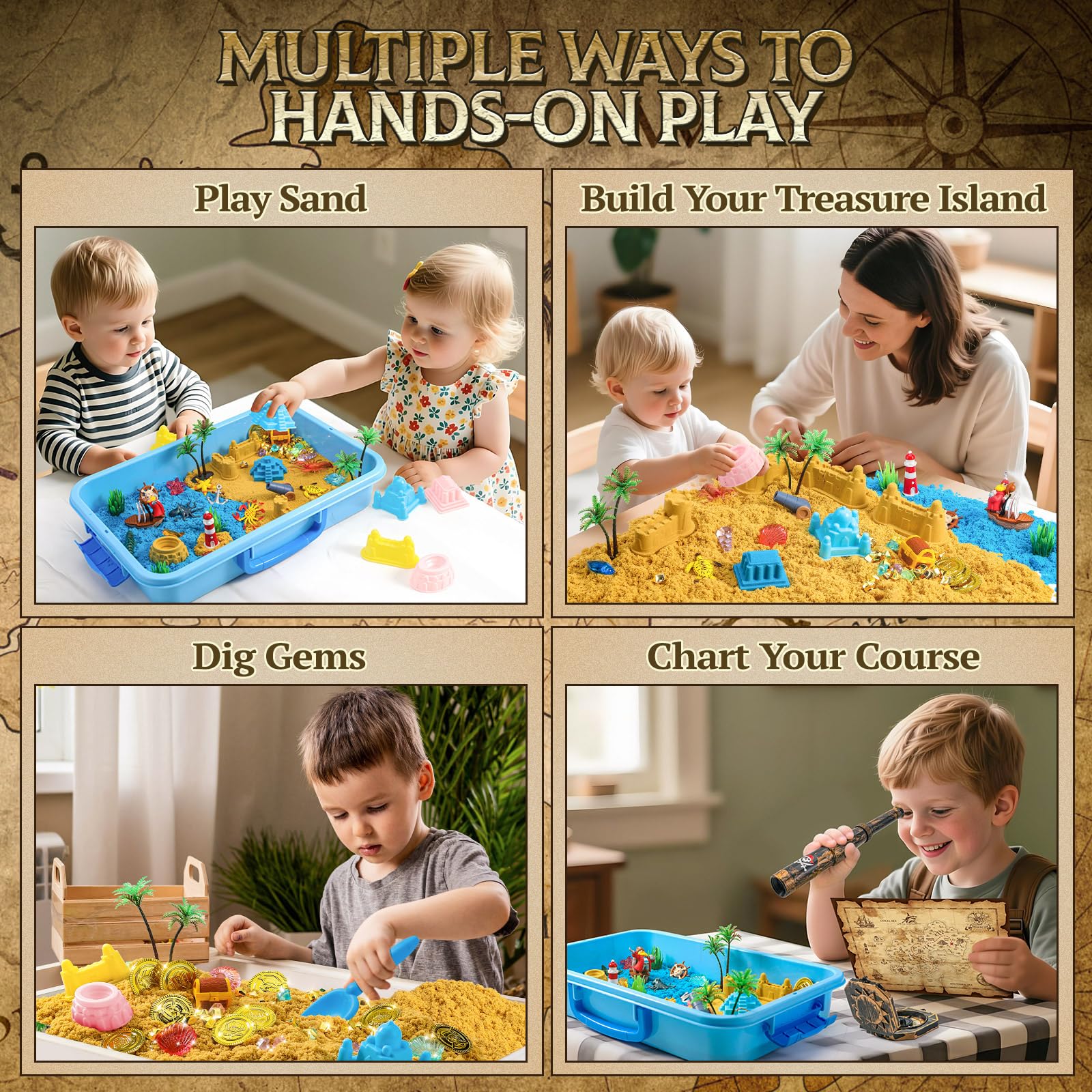 KNASON glow-in-the-dark gems add sparkle during dusk or low-light sensory play