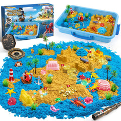 KNASON pirate treasure chest sensory bin offers a complete pretend play kit for treasure hunts