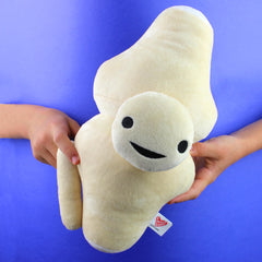 Knee joint plush pillow by I Heart Guts for recovery-inspired decor