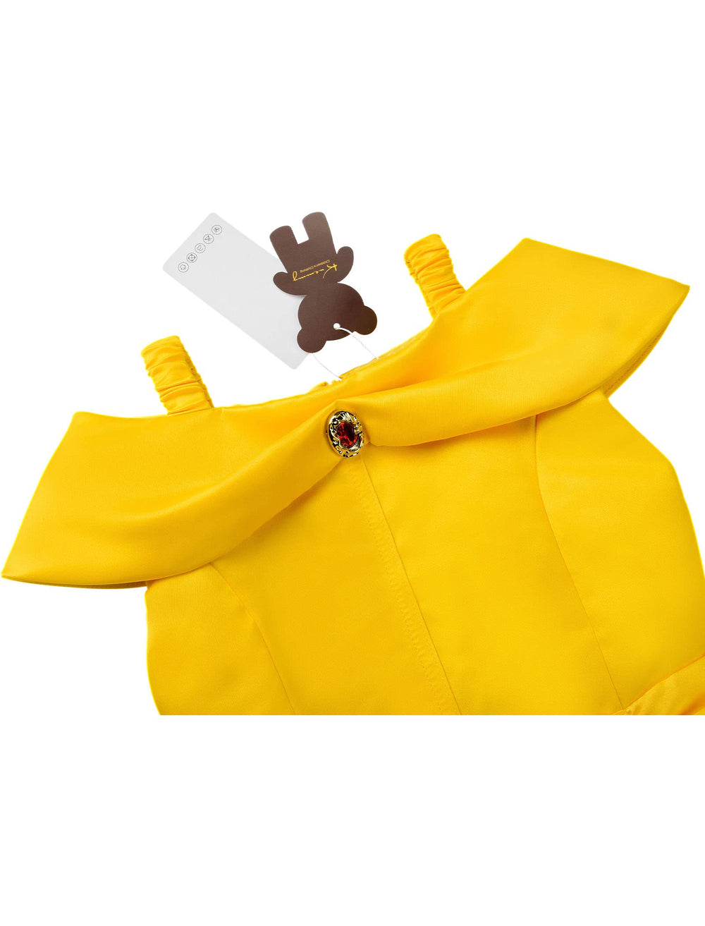 Knemmy princess dress yellow fluffy multi-layer skirt adds volume