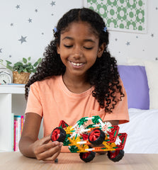K'NEX 40-model set assembly car — create fast-moving, interactive vehicle models.