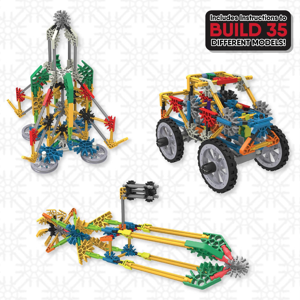 K'NEX Adventure Wheels moving models inspire interactive learning.