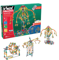 K'NEX Education Swing Ride assembly with colorful pieces for hands-on STEM learning.