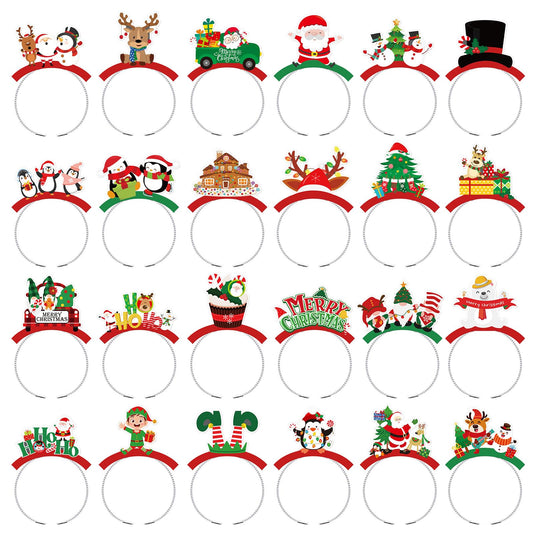 Knitgrip Christmas headbands Santa style for festive photos and family gatherings.
