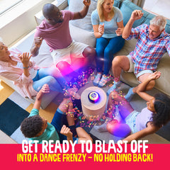 KNUCKLHEAD Dance Bomb Button vibrant lights create a lively atmosphere.