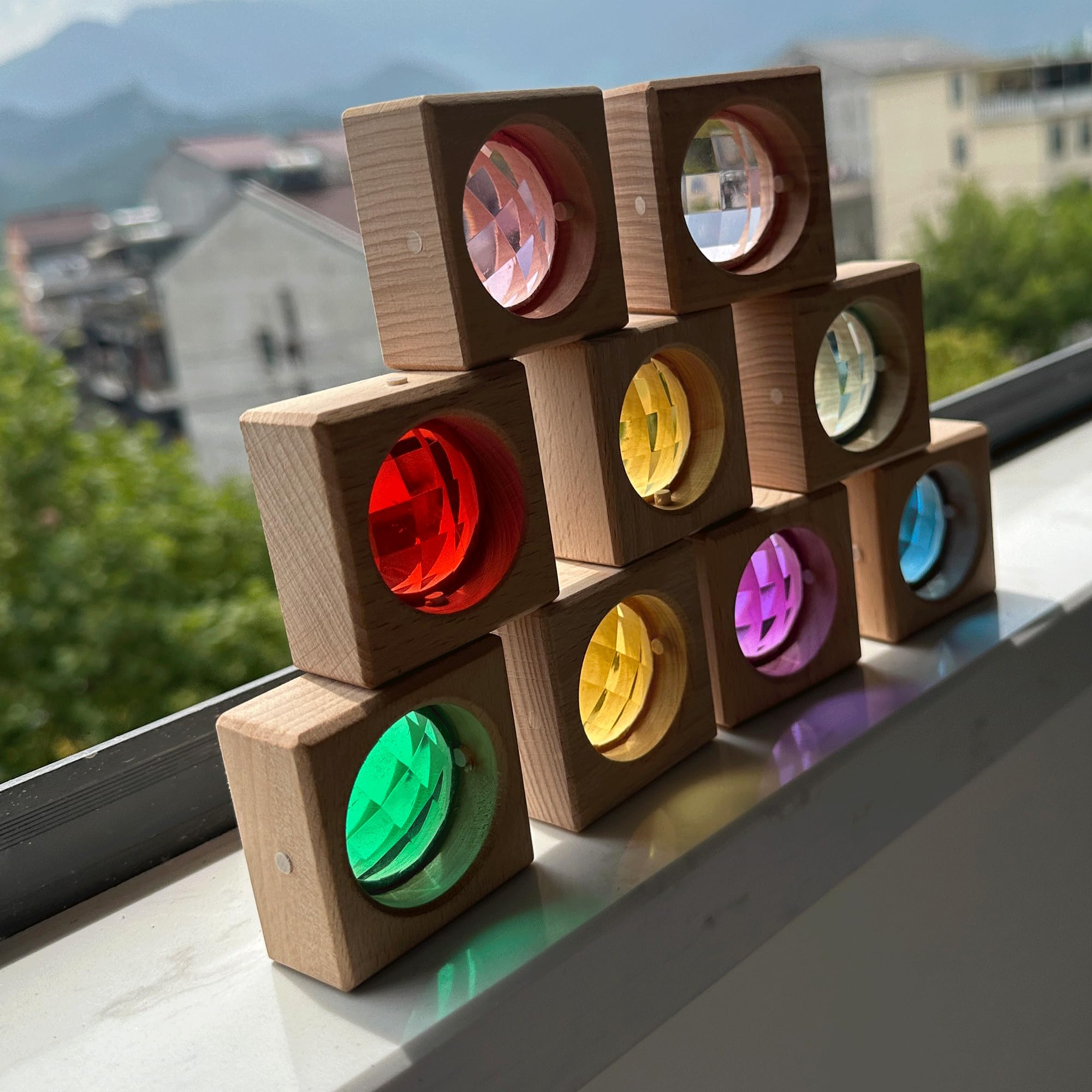 KOAICS acrylic gems coordinate rainbow colors for learning at home