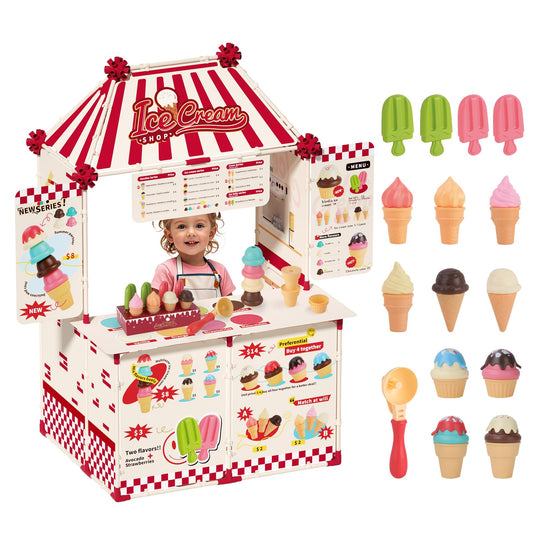KOALA DIARY icecream cart front view for immersive pretend shop play.