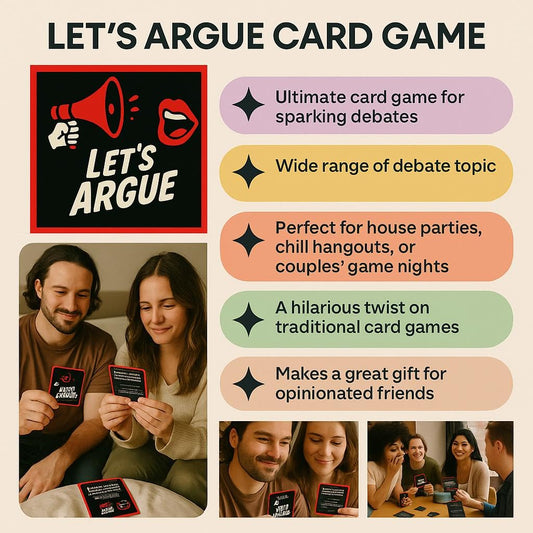 Kocak Gold Let’s Argue in action during a lively game night; sparks conversation.