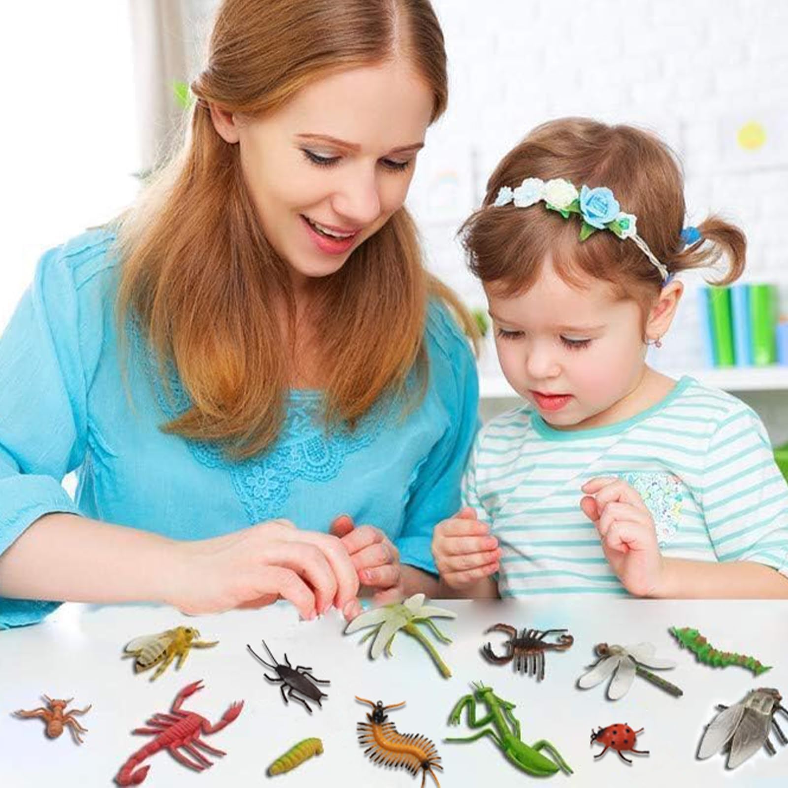 Kockuu fake bug set fly toy for educational storytelling and party favors