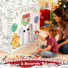 Kockuu Gingerbread Cardboard House Christmas icons for festive decorating