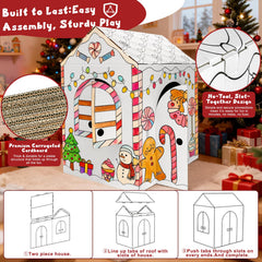 Kockuu Gingerbread Cardboard House easy disassembly for storage