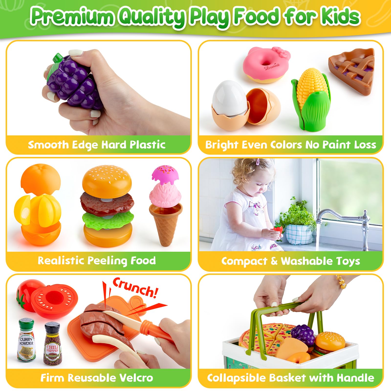 KODATEK vegetables set enhances color recognition while kids slice and explore textures