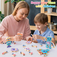 KODATEK wooden snap-together body-assembly enables mix-and-match creativity.