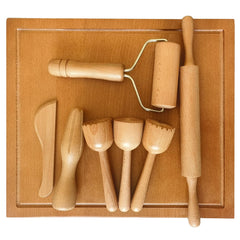KODMIS playdough tools on the craft board for neat, mess-free creative sessions.
