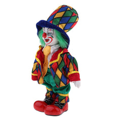Kodoria clown doll cloth costume detail, hand-crafted outfit for lifelike charm.