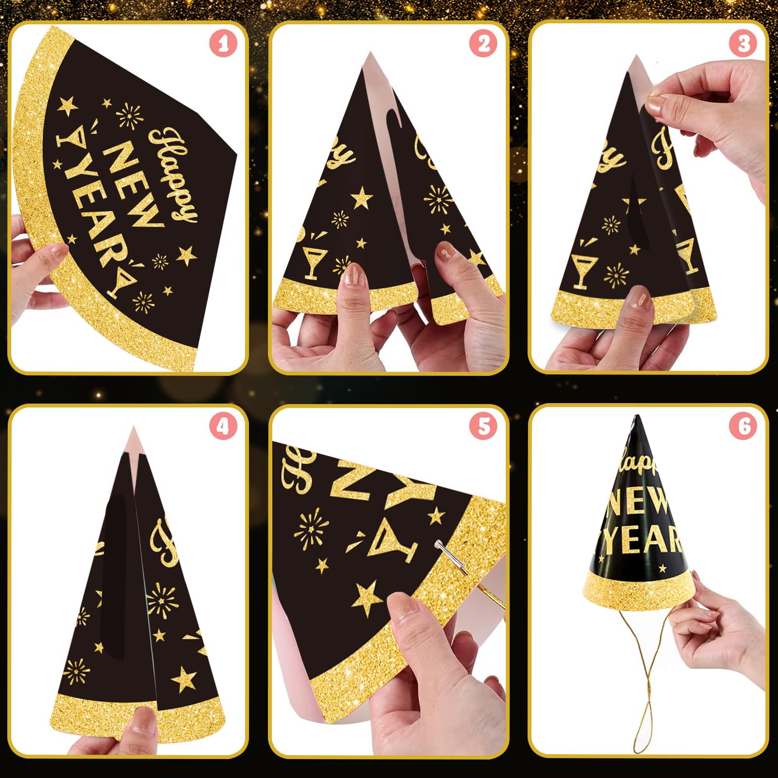 Koeilay noisemakers add fun sound to countdown moments.