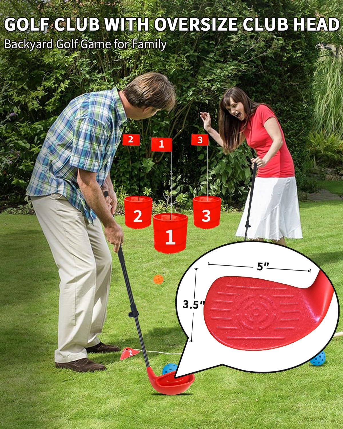 KOFULL oversize-head golf club improves stance and aim