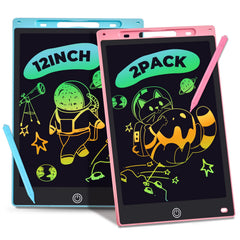 Kogabanny LCD Writing Tablet pink and blue pack for shared drawing on family trips.