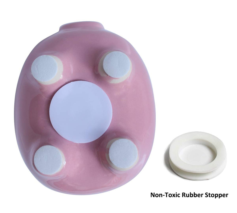 KOHIENWO Pink Piggy Bank ceramic material detail communicates quality that lasts.