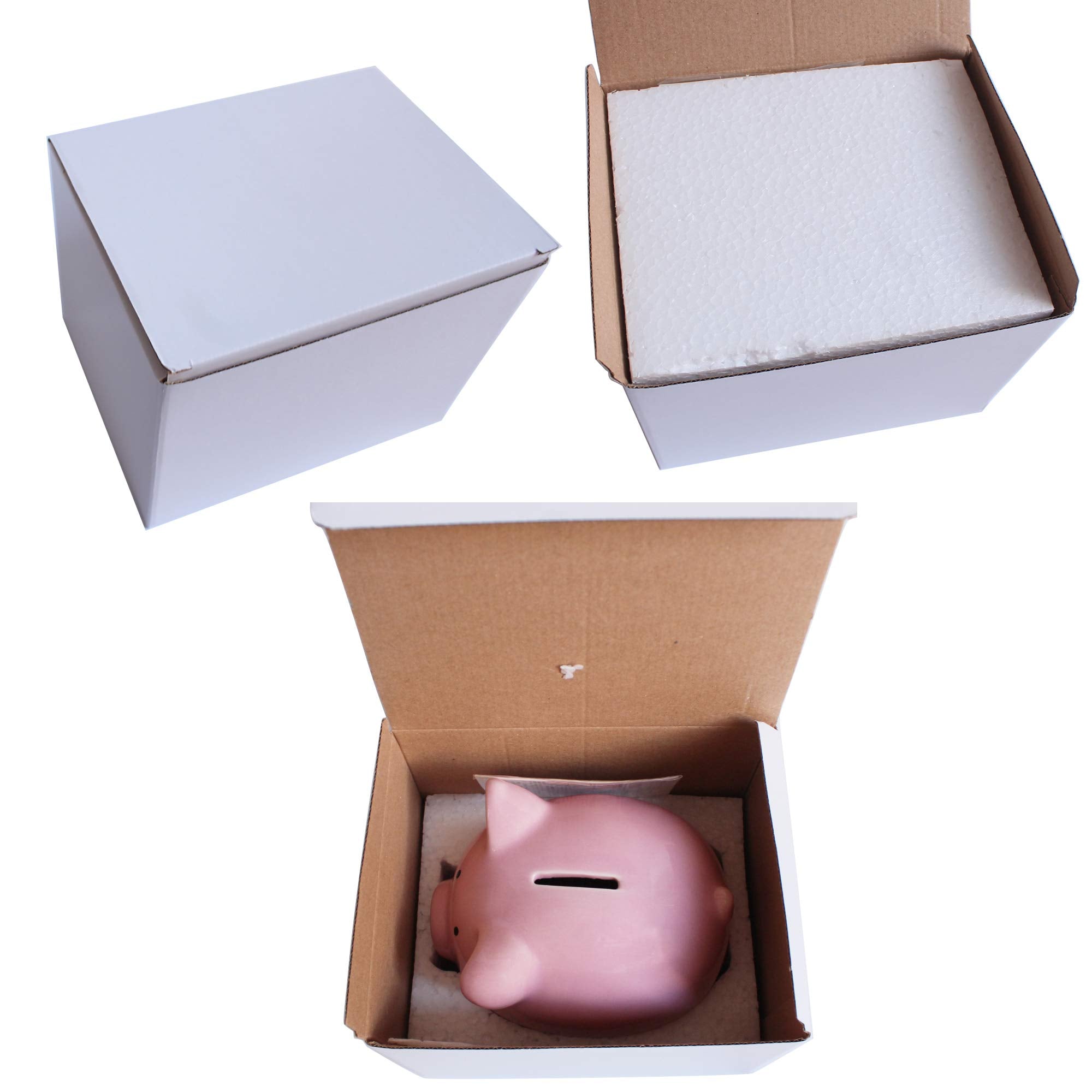 KOHIENWO Pink Piggy Bank nursery decor adds a charming touch to a kid's room.