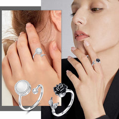 KOHOTA CZ star moon ring sparkles while promoting calm during tasks