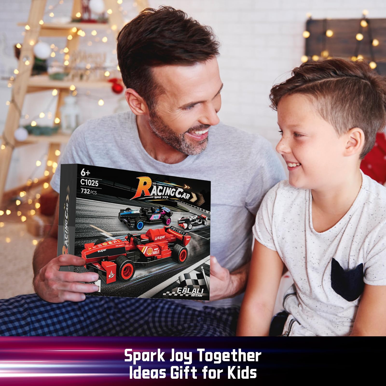 KOJAYHOL play-and-display setup helps kids imagine high-speed racing stories.