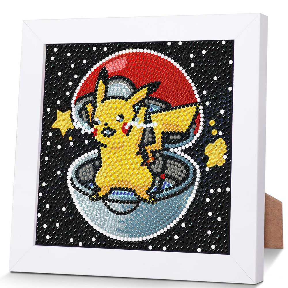 KOJEFCV cartoon diamond art frame for kids enhances creativity and display.