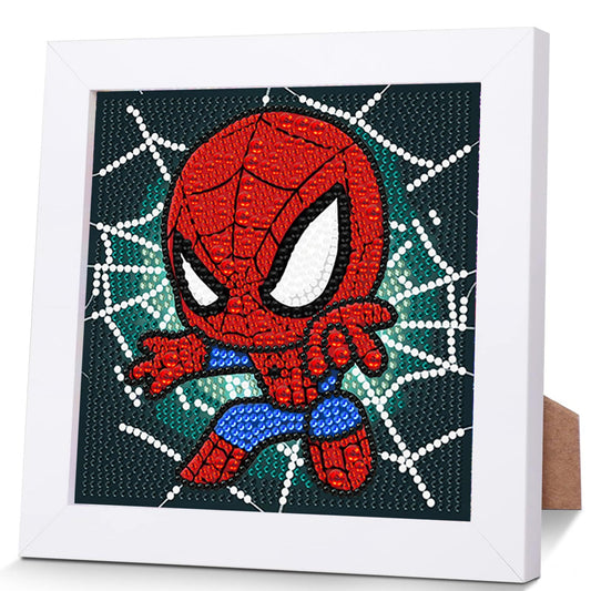 KOJEFCV cartoon diamond art kit frame 7x7, ideal for kids’ wall decor.