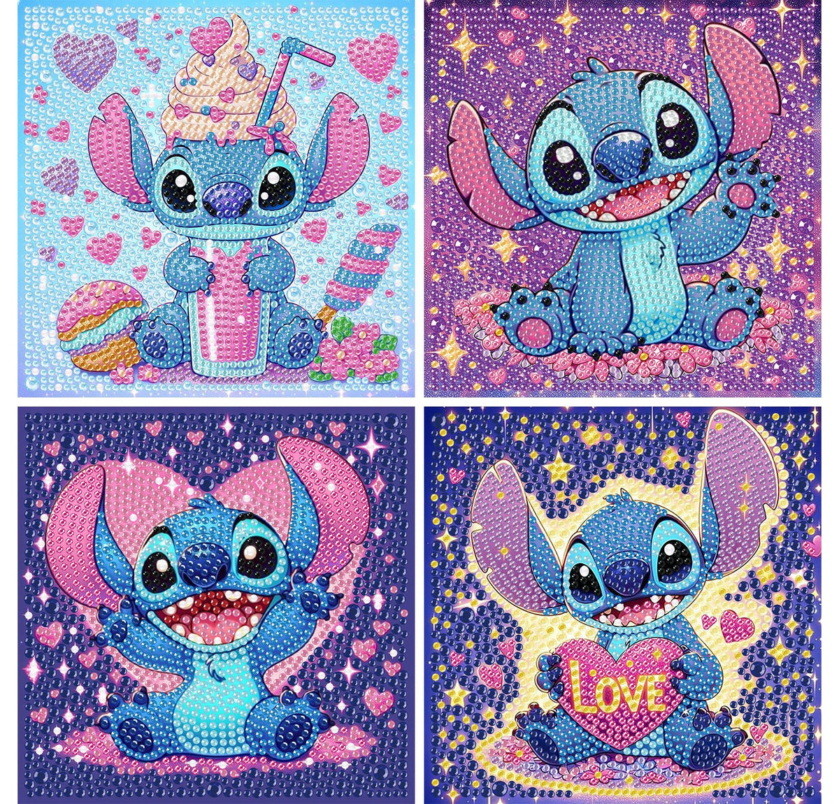 KOJEFCV diamond art kit on a 6x6 canvas with vibrant gems to boost creativity.