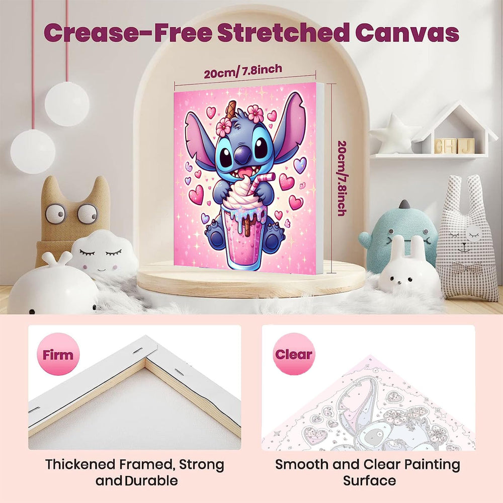 KOJEFCV kids paint by numbers set with bright paints for lasting color.