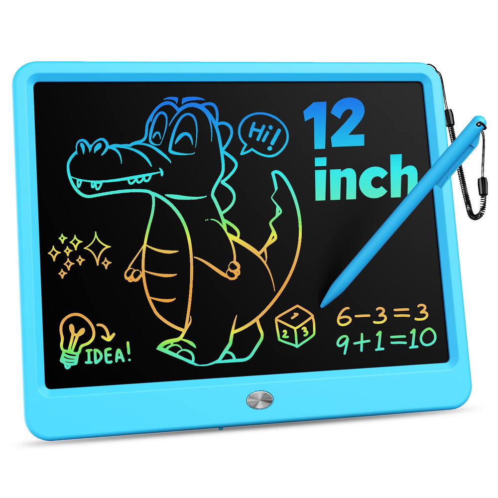KOKODI 12-inch LCD writing tablet offers a spacious drawing area for kids' creativity.