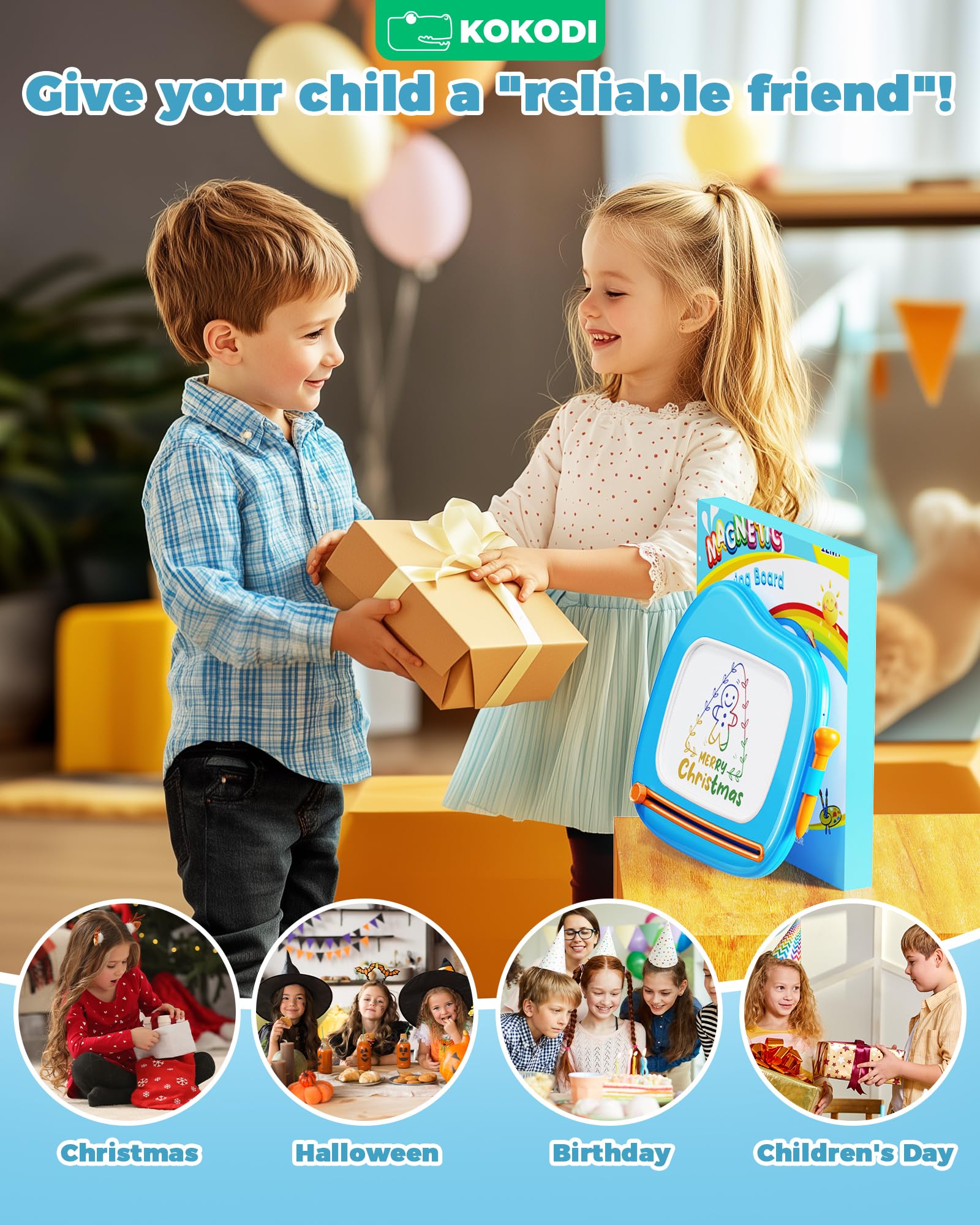 KOKODI BPA-free ABS material ensures durable, kid-friendly construction