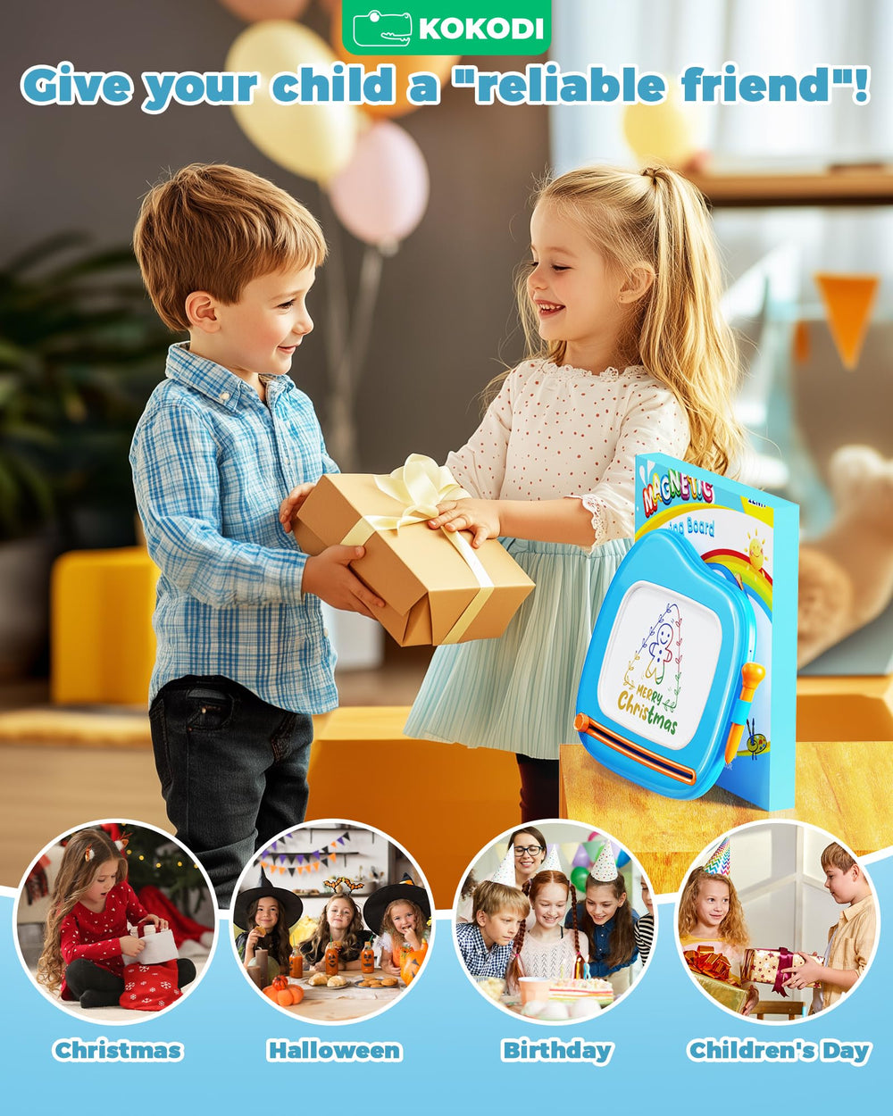 KOKODI BPA-free ABS material ensures durable, kid-friendly construction