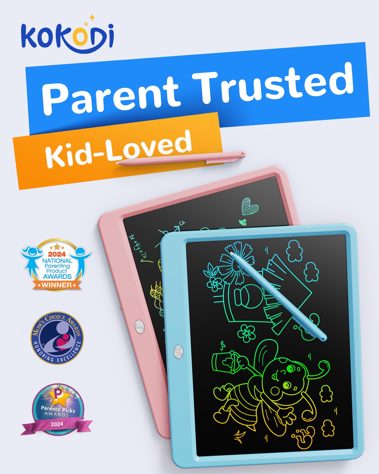 KOKODI color doodle board in car scene for mess-free travel activities